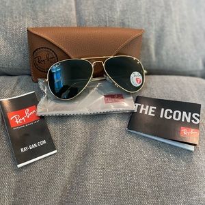 Ray-Ban Large Aviator Metal Sunglasses